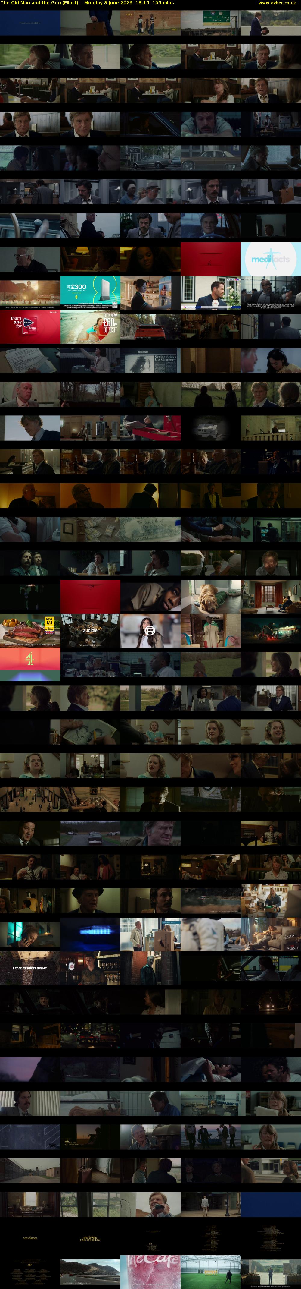 The Old Man and the Gun (Film4) Monday 8 June 2026 18:15 - 20:00