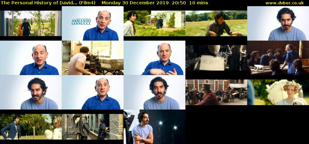 The Personal History of David... (Film4) Monday 30 December 2019 20:50 - 21:00