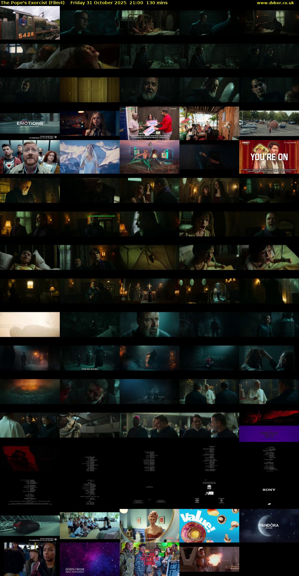 The Pope's Exorcist (Film4) Friday 31 October 2025 21:00 - 23:10