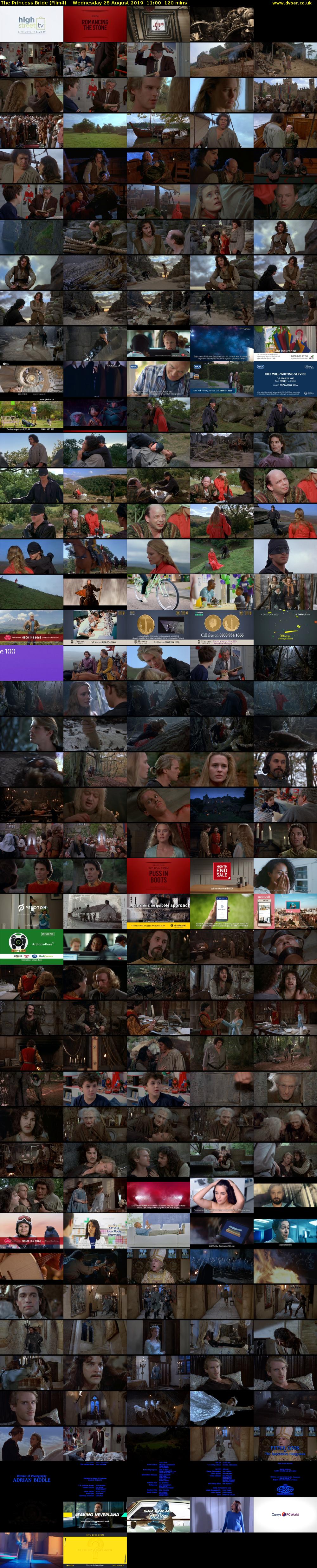 The Princess Bride (Film4) Wednesday 28 August 2019 11:00 - 13:00