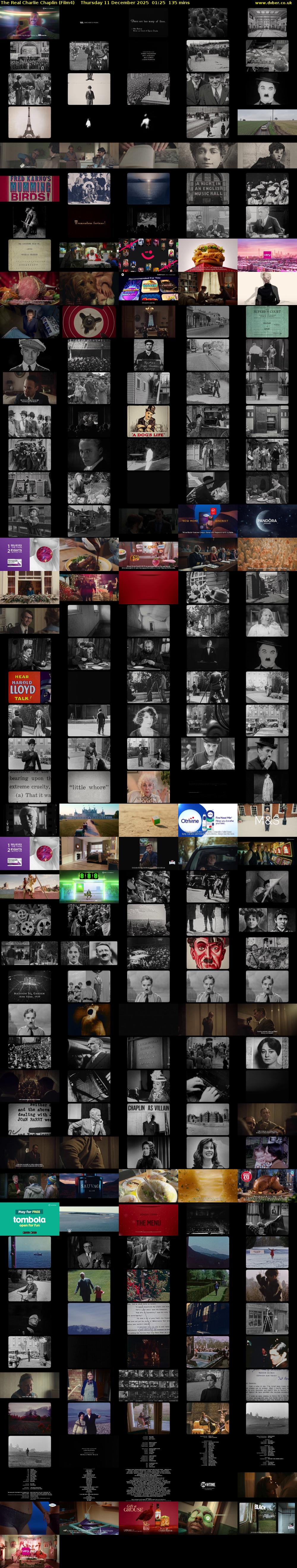 The Real Charlie Chaplin (Film4) Thursday 11 December 2025 01:25 - 03:40