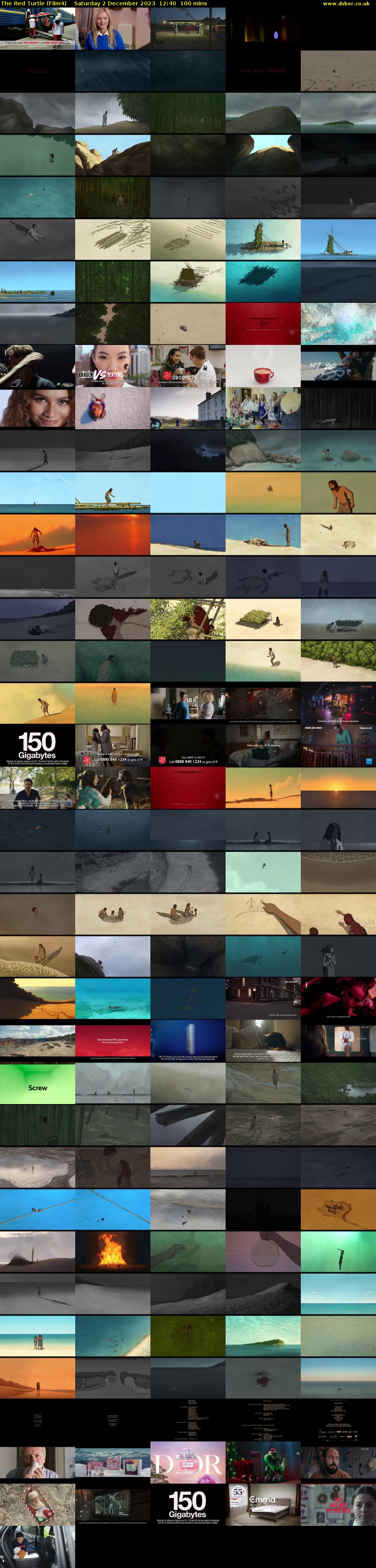 The Red Turtle (Film4) Saturday 2 December 2023 12:40 - 14:20