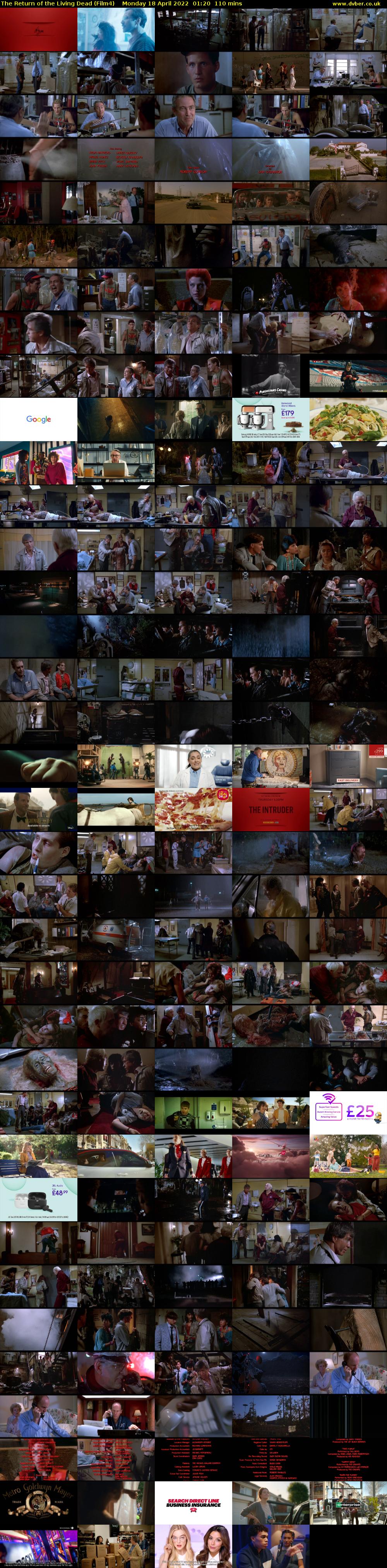 The Return of the Living Dead (Film4) Monday 18 April 2022 01:20 - 03:10