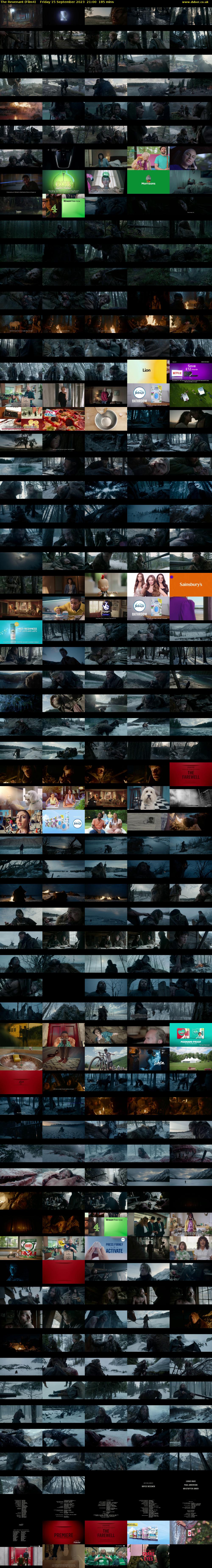 The Revenant (Film4) Friday 15 September 2023 21:00 - 00:05