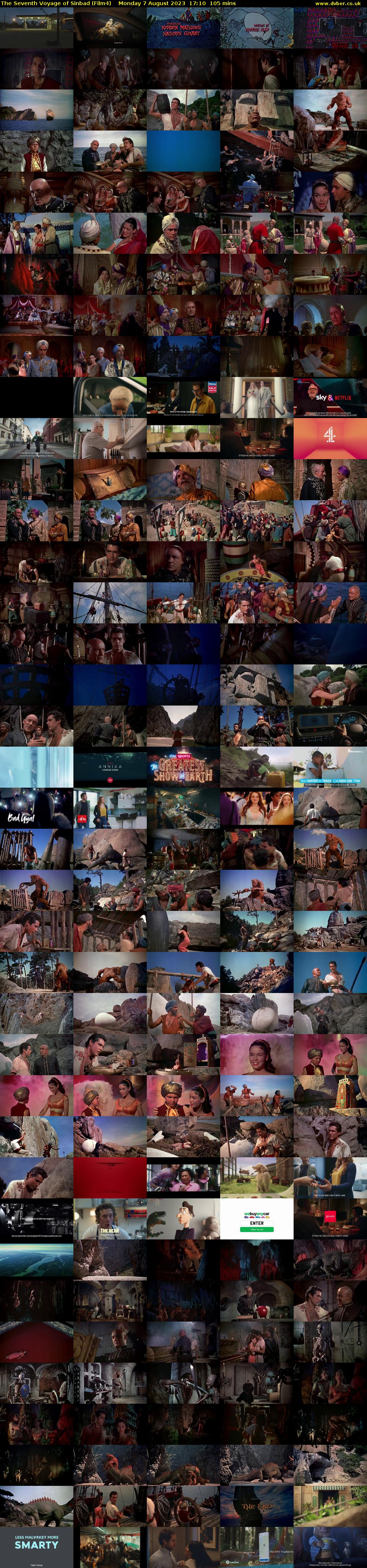 The Seventh Voyage of Sinbad (Film4) Monday 7 August 2023 17:10 - 18:55