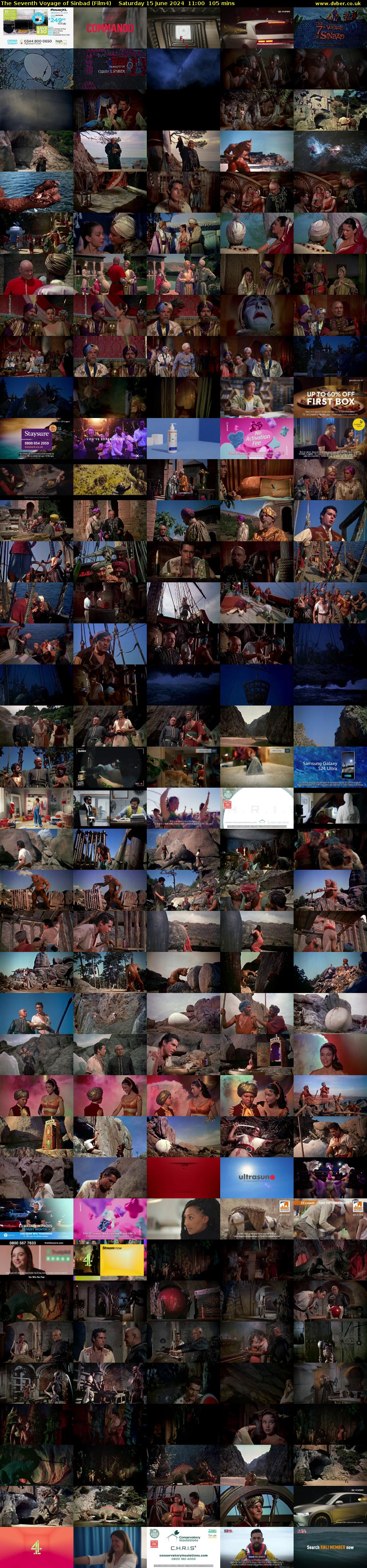 The Seventh Voyage of Sinbad (Film4) Saturday 15 June 2024 11:00 - 12:45