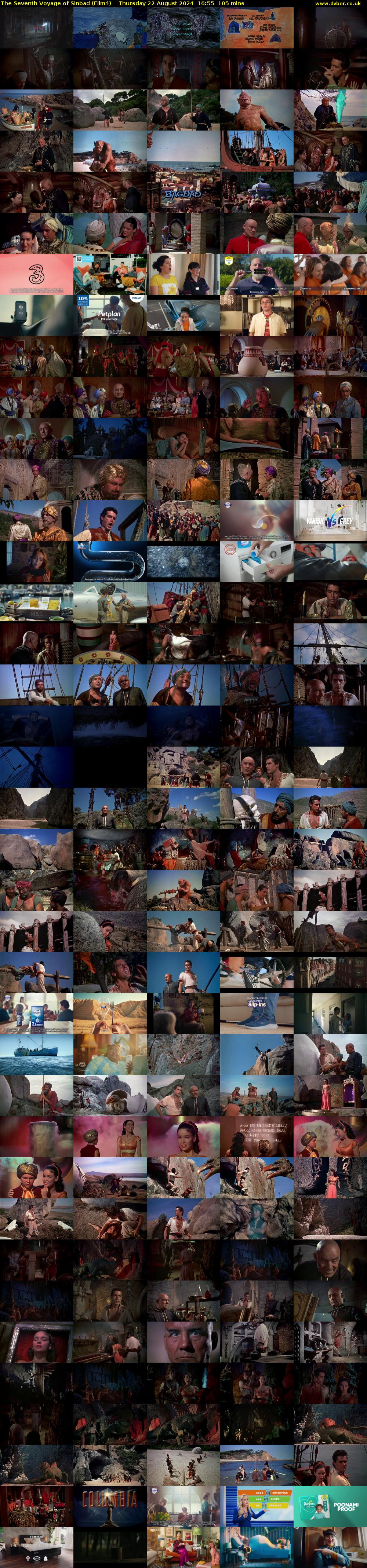 The Seventh Voyage of Sinbad (Film4) Thursday 22 August 2024 16:55 - 18:40