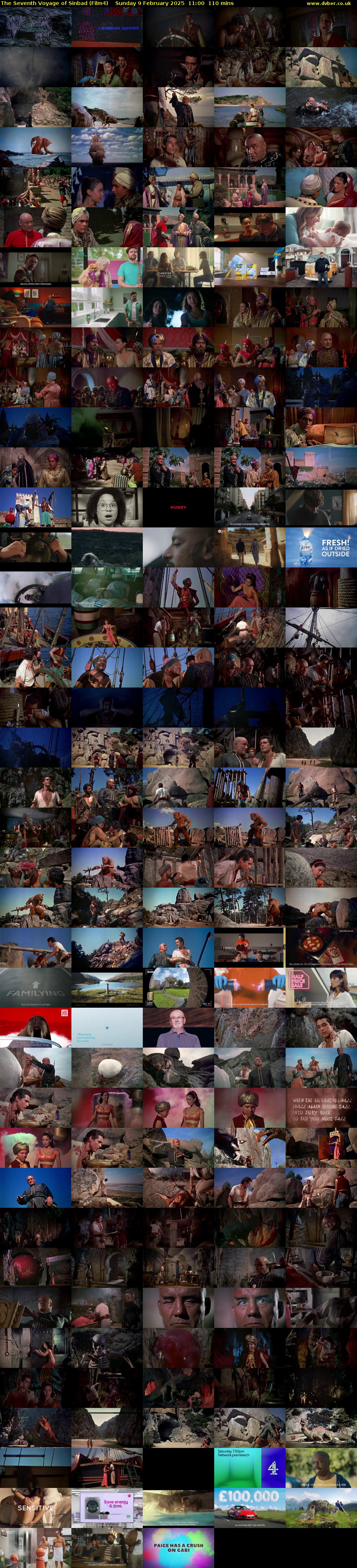 The Seventh Voyage of Sinbad (Film4) Sunday 9 February 2025 11:00 - 12:50