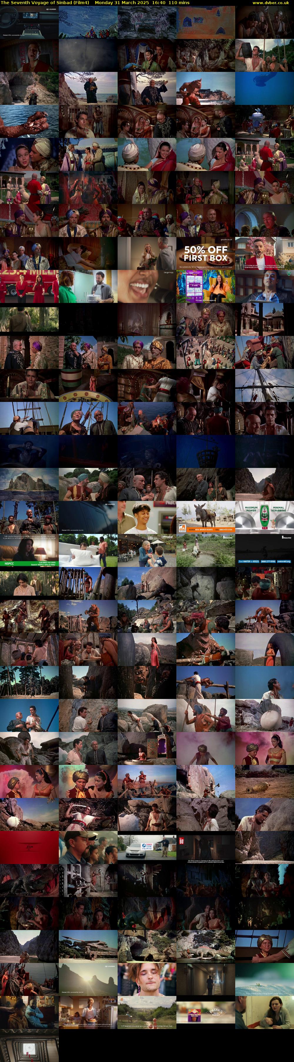 The Seventh Voyage of Sinbad (Film4) Monday 31 March 2025 16:40 - 18:30