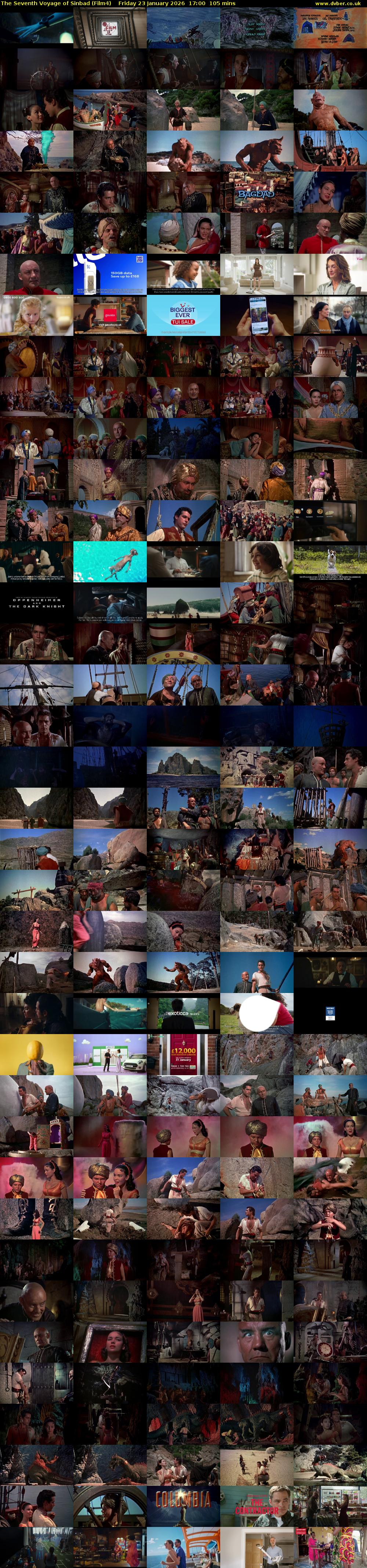 The Seventh Voyage of Sinbad (Film4) Friday 23 January 2026 17:00 - 18:45