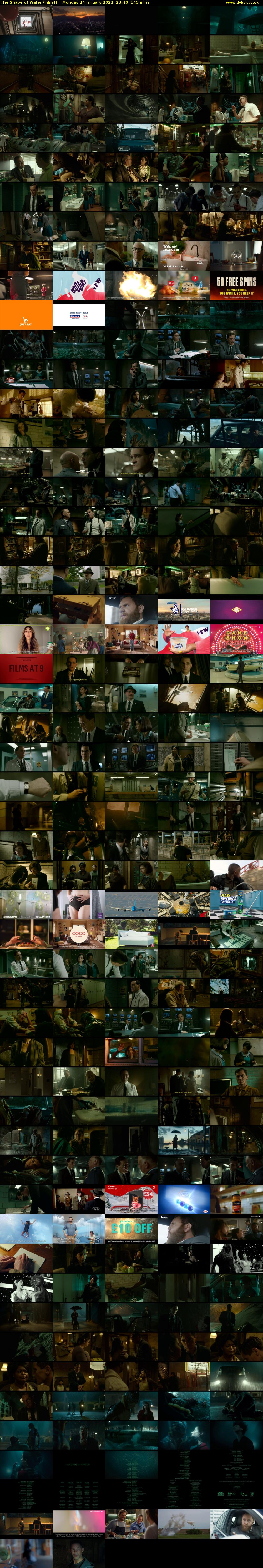 The Shape of Water (Film4) Monday 24 January 2022 23:40 - 02:05