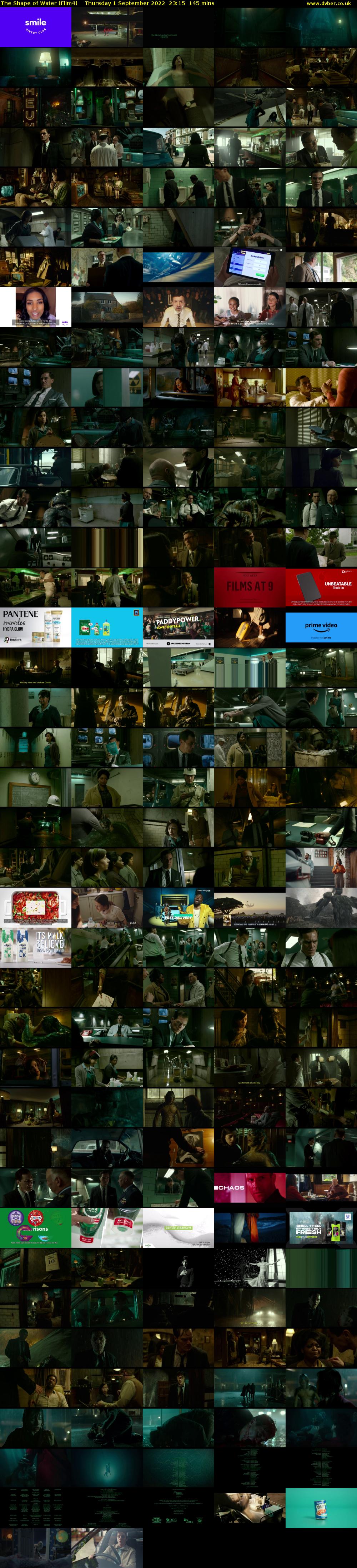 The Shape of Water (Film4) Thursday 1 September 2022 23:15 - 01:40