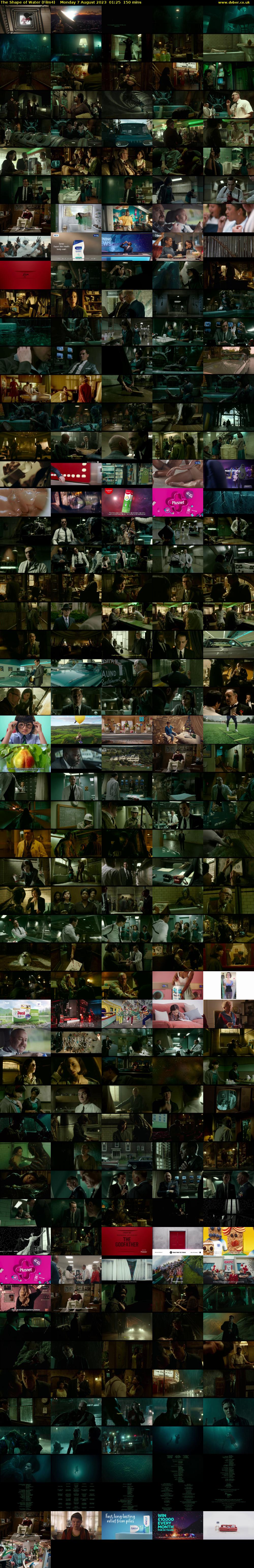 The Shape of Water (Film4) Monday 7 August 2023 01:25 - 03:55