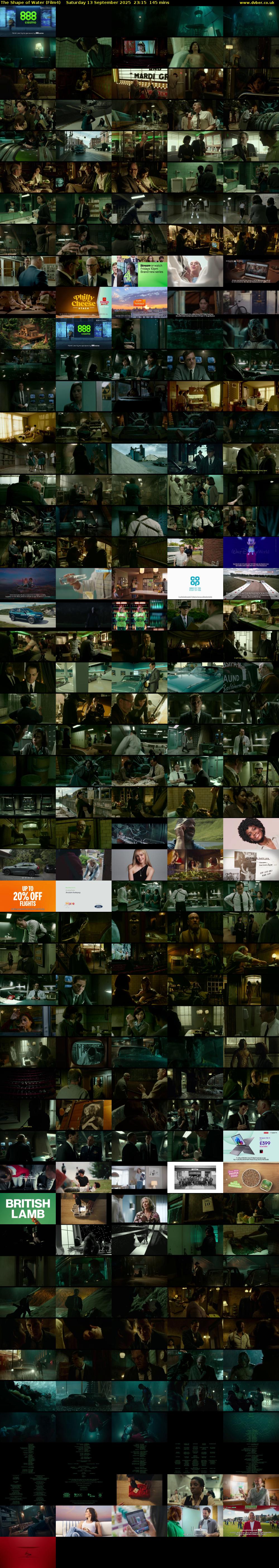 The Shape of Water (Film4) Saturday 13 September 2025 23:15 - 01:40