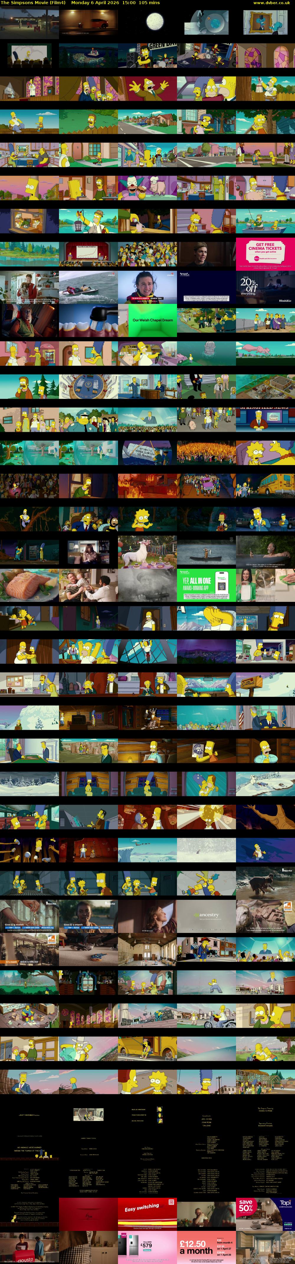 The Simpsons Movie (Film4) Monday 6 April 2026 15:00 - 16:45