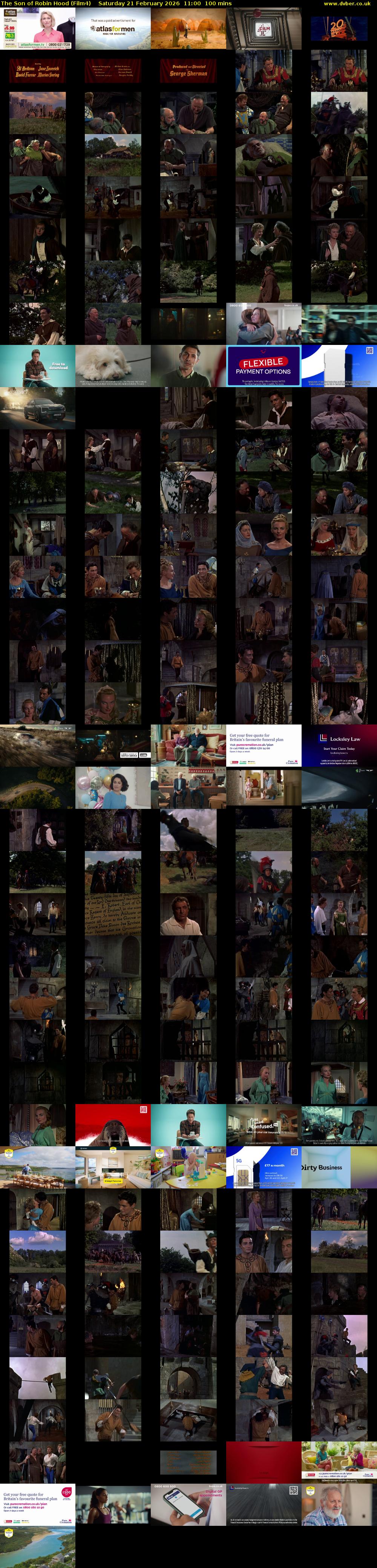 The Son of Robin Hood (Film4) Saturday 21 February 2026 11:00 - 12:40