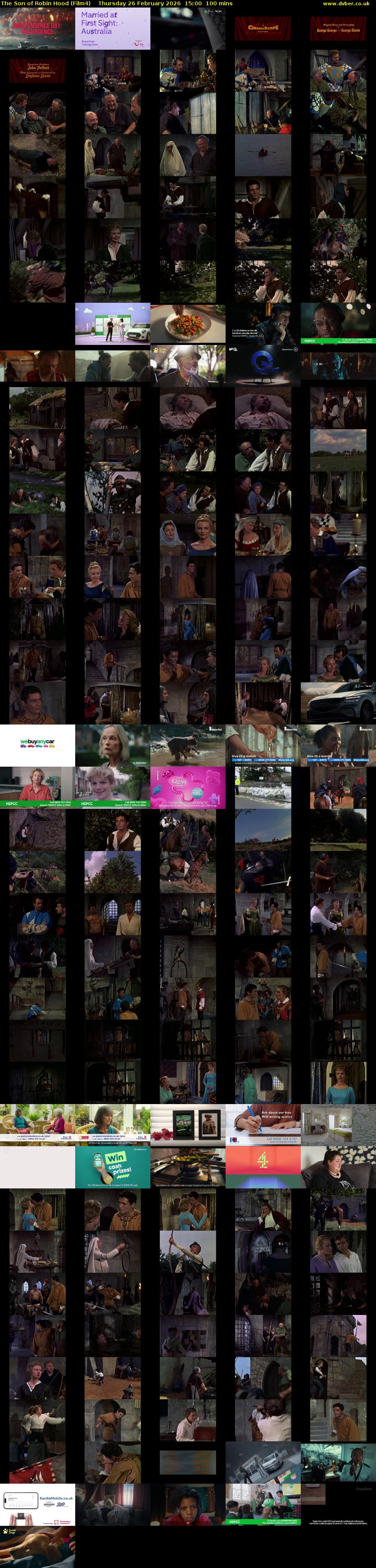 The Son of Robin Hood (Film4) Thursday 26 February 2026 15:00 - 16:40