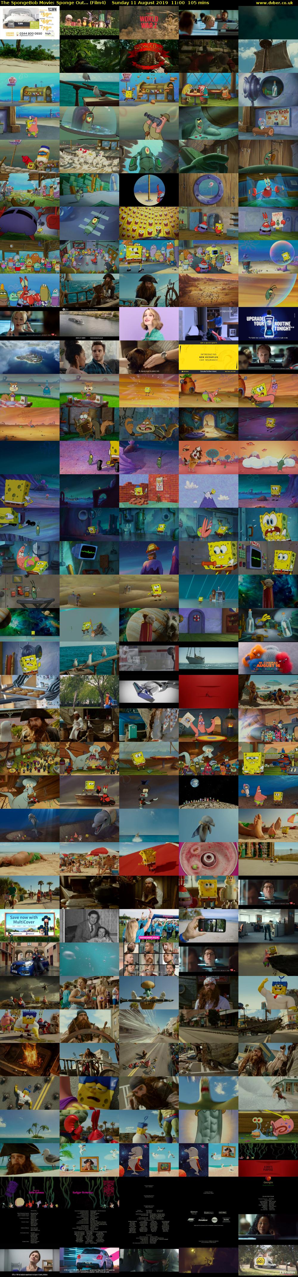 The SpongeBob Movie: Sponge Out... (Film4) Sunday 11 August 2019 11:00 - 12:45