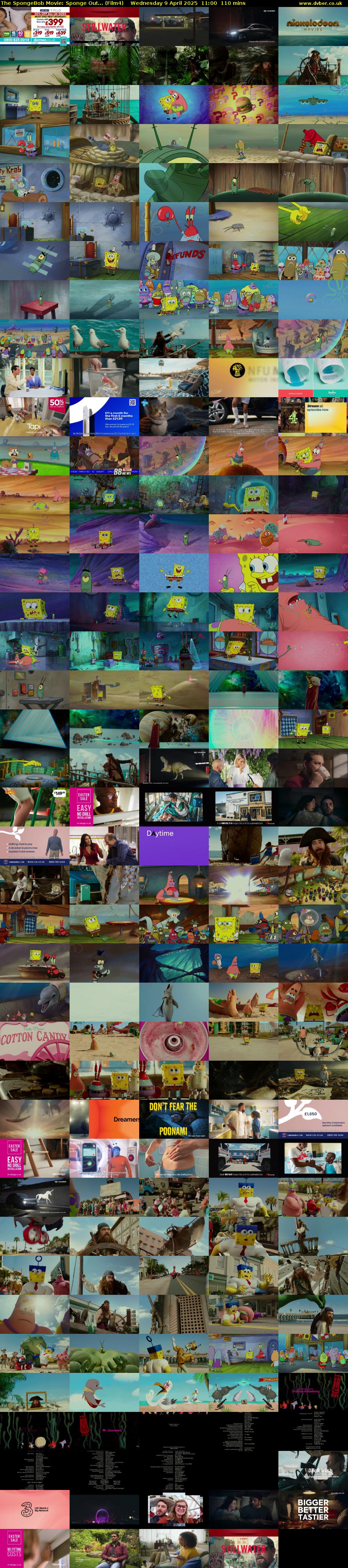 The SpongeBob Movie: Sponge Out... (Film4) Wednesday 9 April 2025 11:00 - 12:50