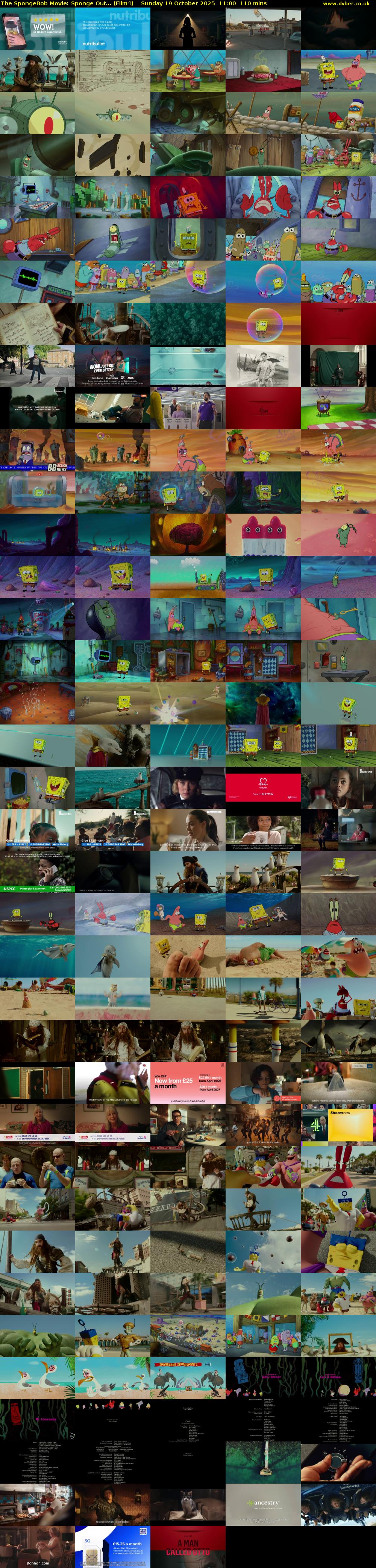 The SpongeBob Movie: Sponge Out... (Film4) Sunday 19 October 2025 11:00 - 12:50