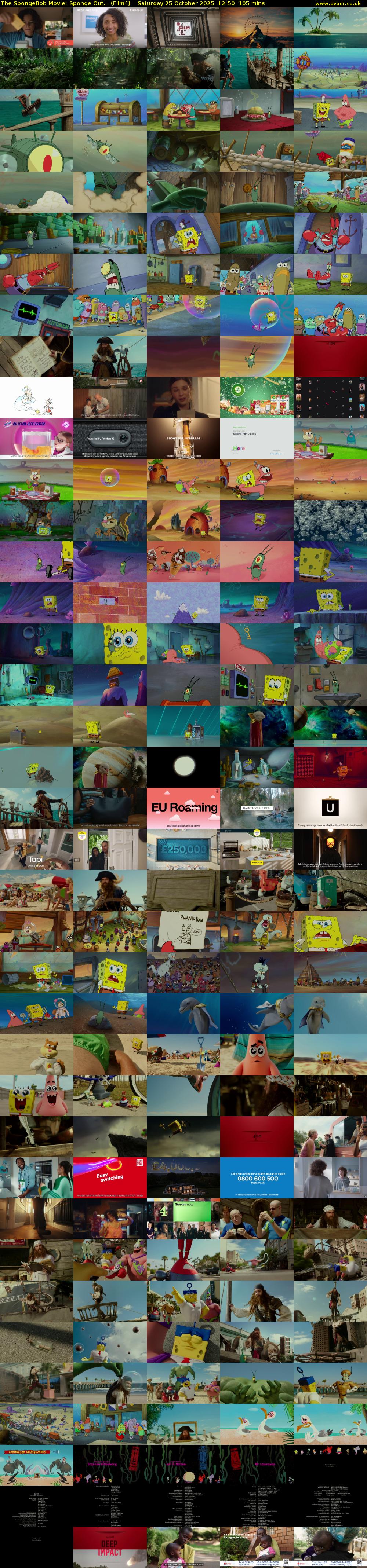 The SpongeBob Movie: Sponge Out... (Film4) Saturday 25 October 2025 12:50 - 14:35