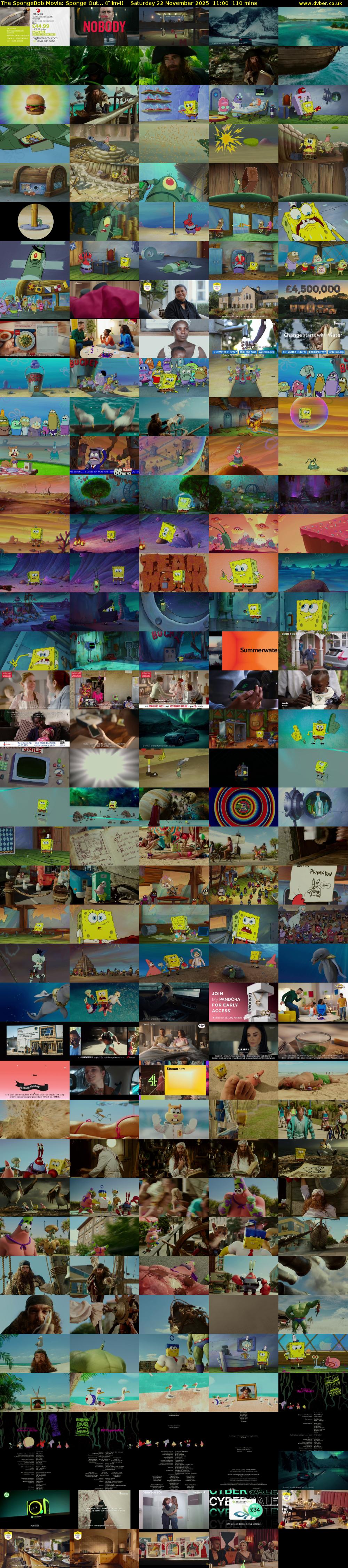 The SpongeBob Movie: Sponge Out... (Film4) Saturday 22 November 2025 11:00 - 12:50