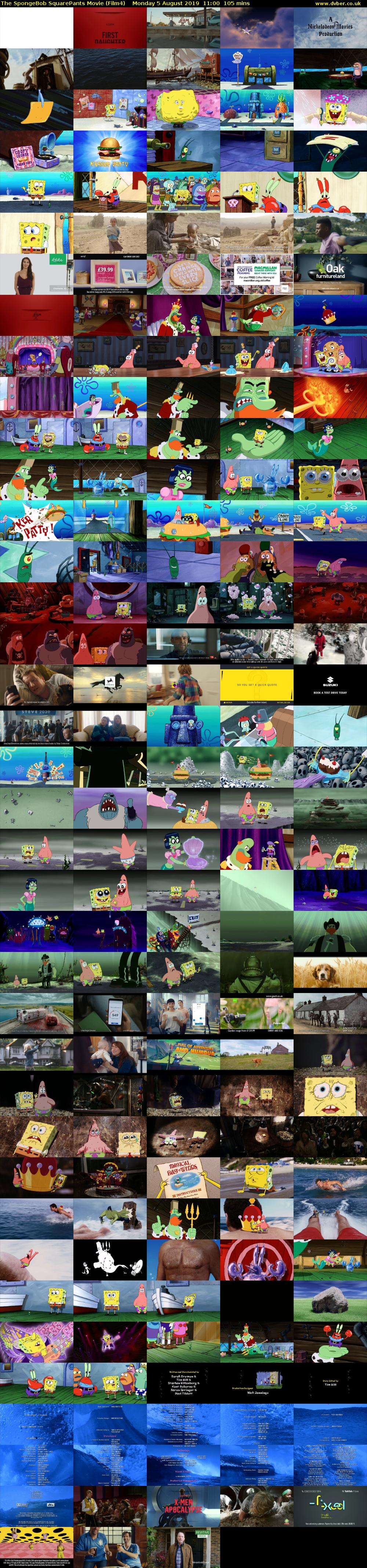 The SpongeBob SquarePants Movie (Film4) Monday 5 August 2019 11:00 - 12:45