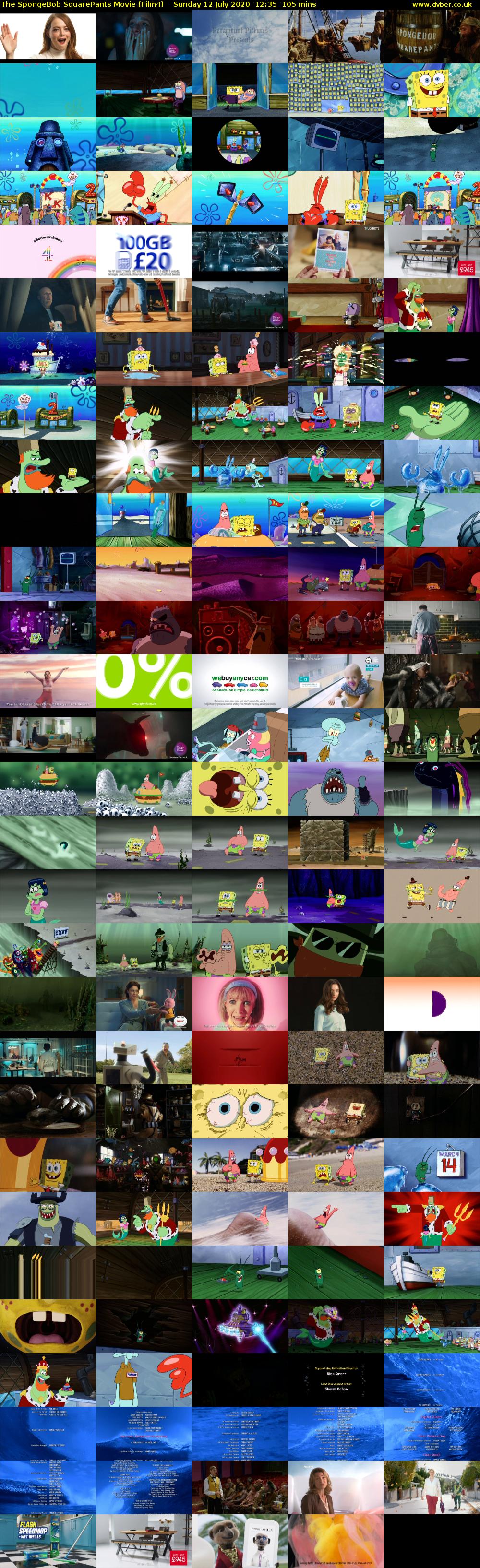The SpongeBob SquarePants Movie (Film4) Sunday 12 July 2020 12:35 - 14:20