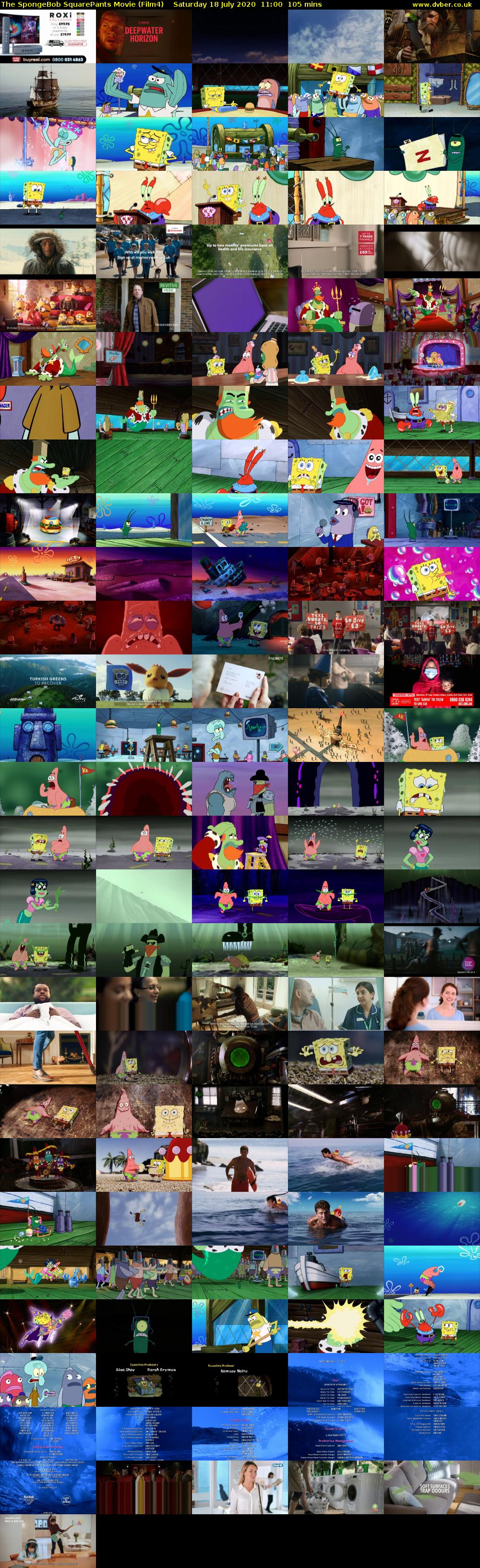 The SpongeBob SquarePants Movie (Film4) Saturday 18 July 2020 11:00 - 12:45