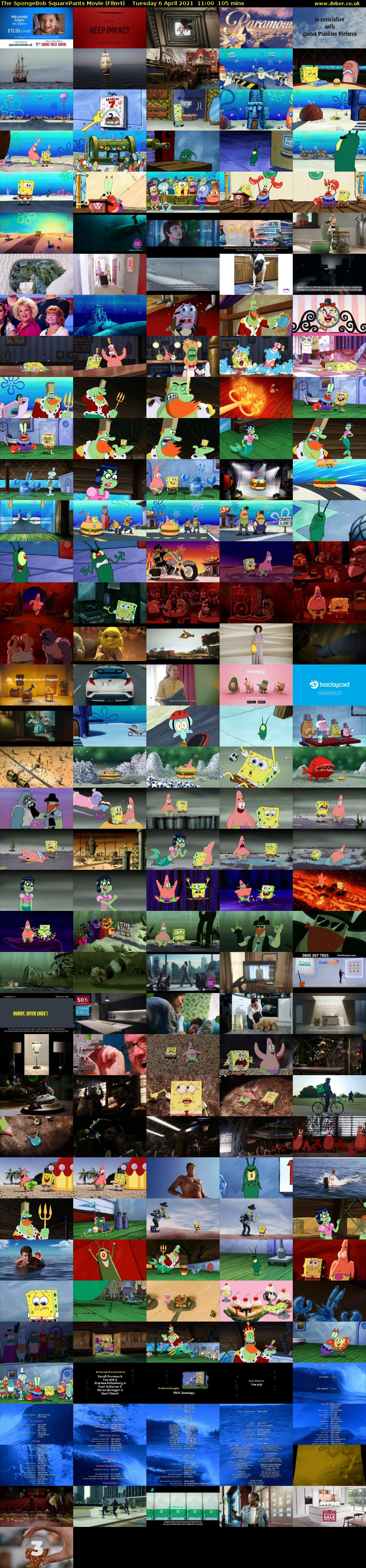 The SpongeBob SquarePants Movie (Film4) Tuesday 6 April 2021 11:00 - 12:45