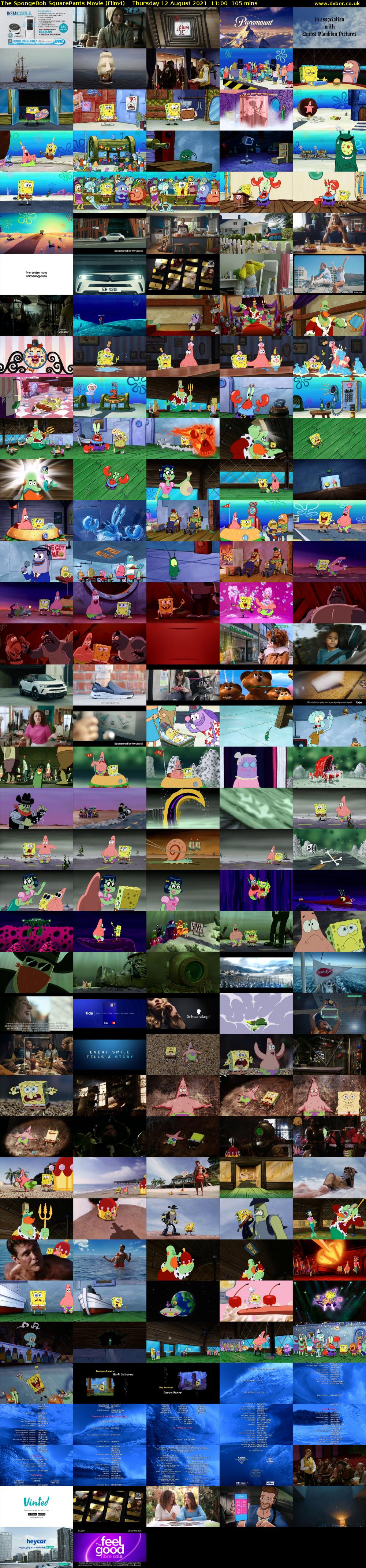 The SpongeBob SquarePants Movie (Film4) Thursday 12 August 2021 11:00 - 12:45