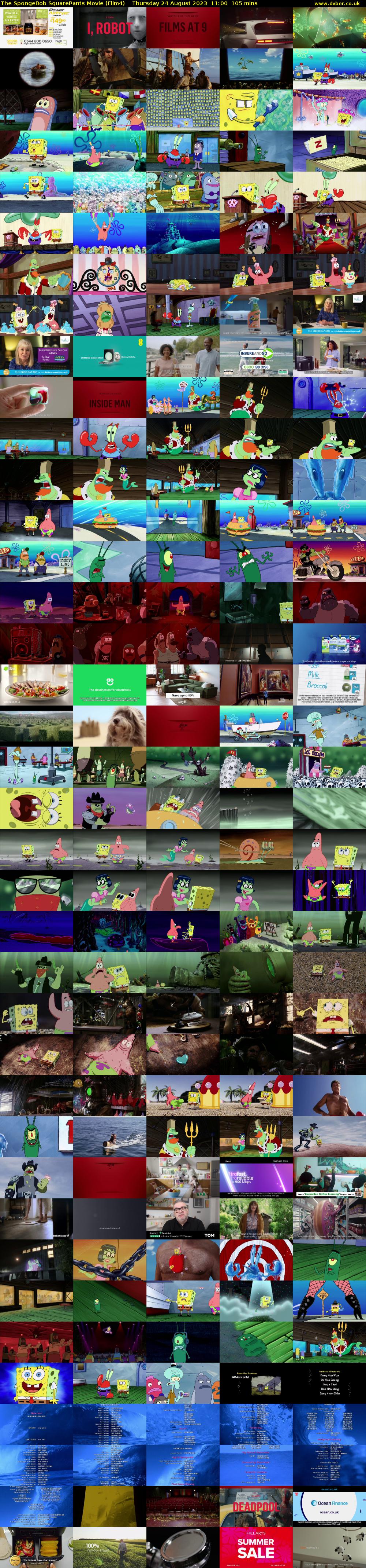 The SpongeBob SquarePants Movie (Film4) Thursday 24 August 2023 11:00 - 12:45