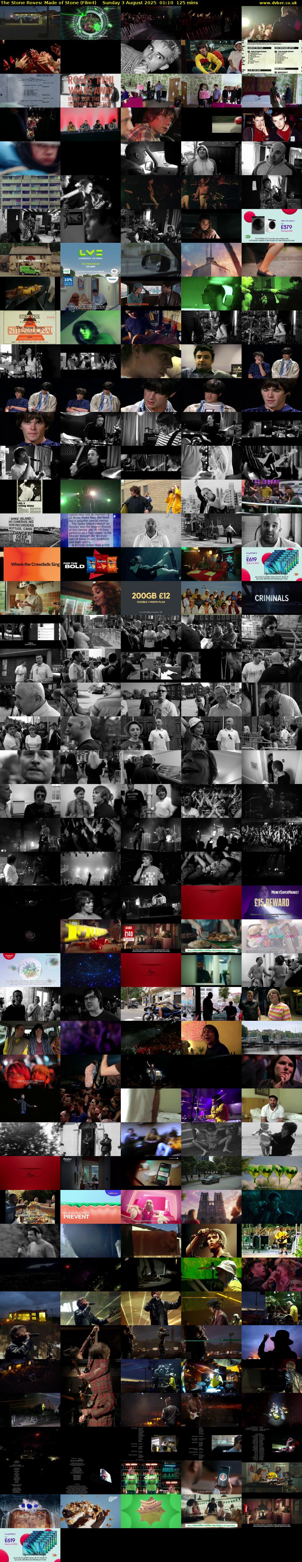 The Stone Roses: Made of Stone (Film4) Sunday 3 August 2025 01:10 - 03:15