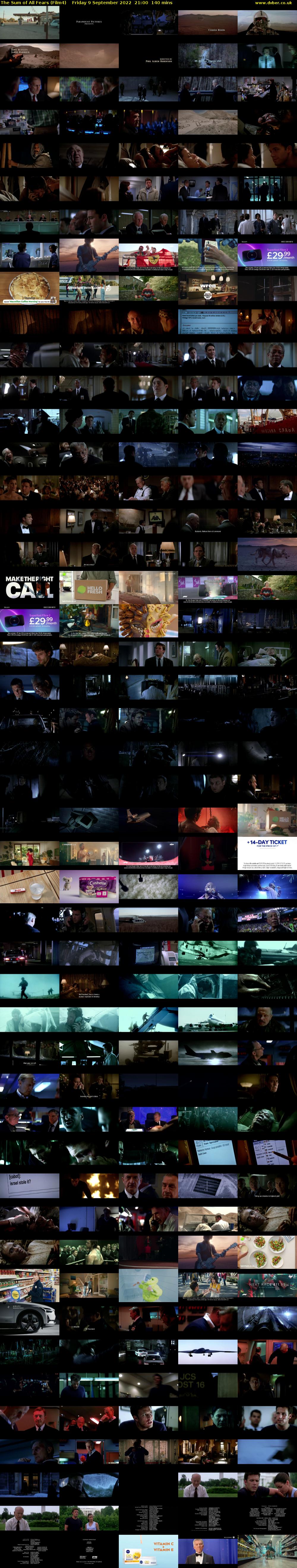 The Sum of All Fears (Film4) Friday 9 September 2022 21:00 - 23:20