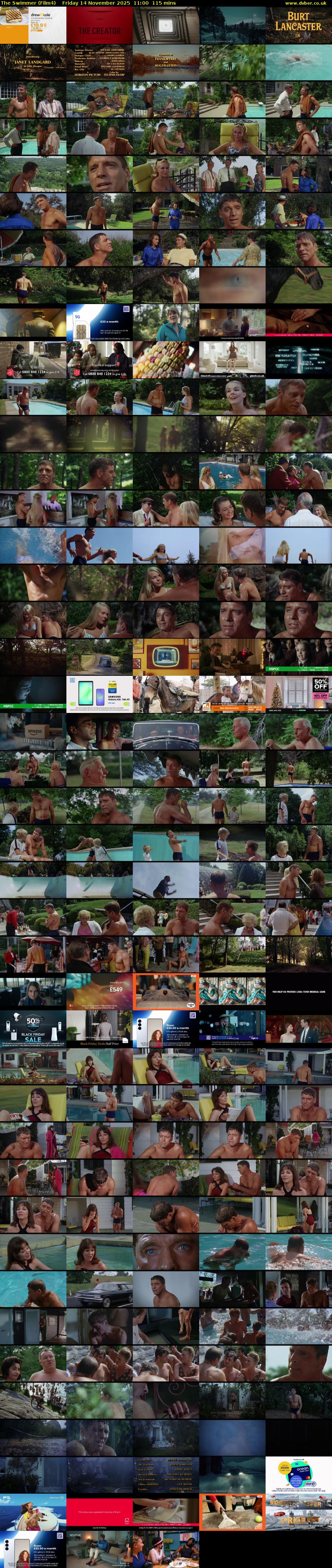 The Swimmer (Film4) Friday 14 November 2025 11:00 - 12:55