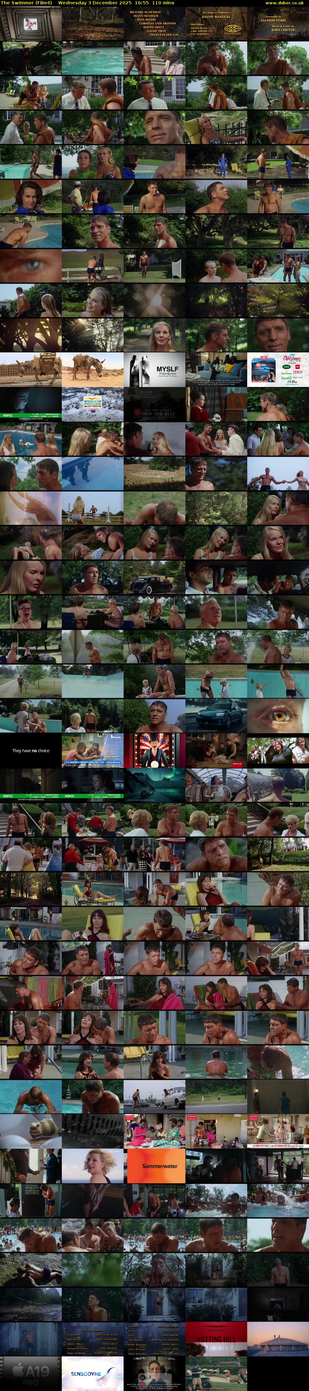 The Swimmer (Film4) Wednesday 3 December 2025 16:55 - 18:45