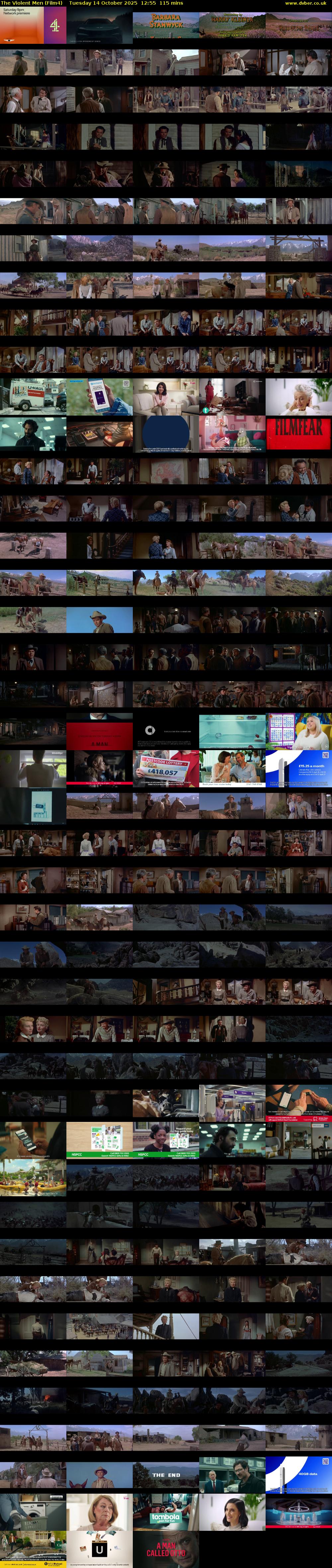 The Violent Men (Film4) Tuesday 14 October 2025 12:55 - 14:50