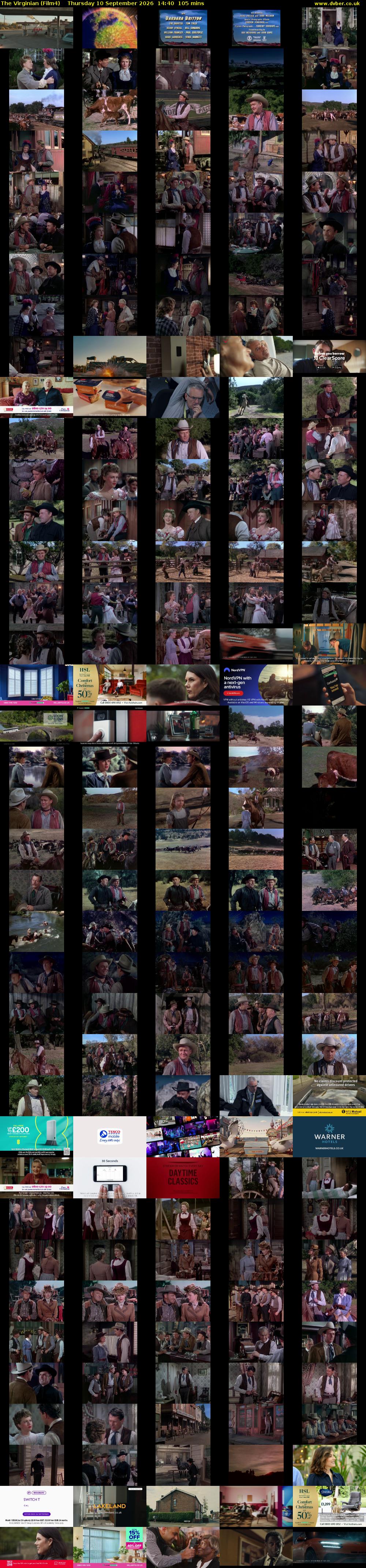 The Virginian (Film4) Thursday 10 September 2026 14:40 - 16:25