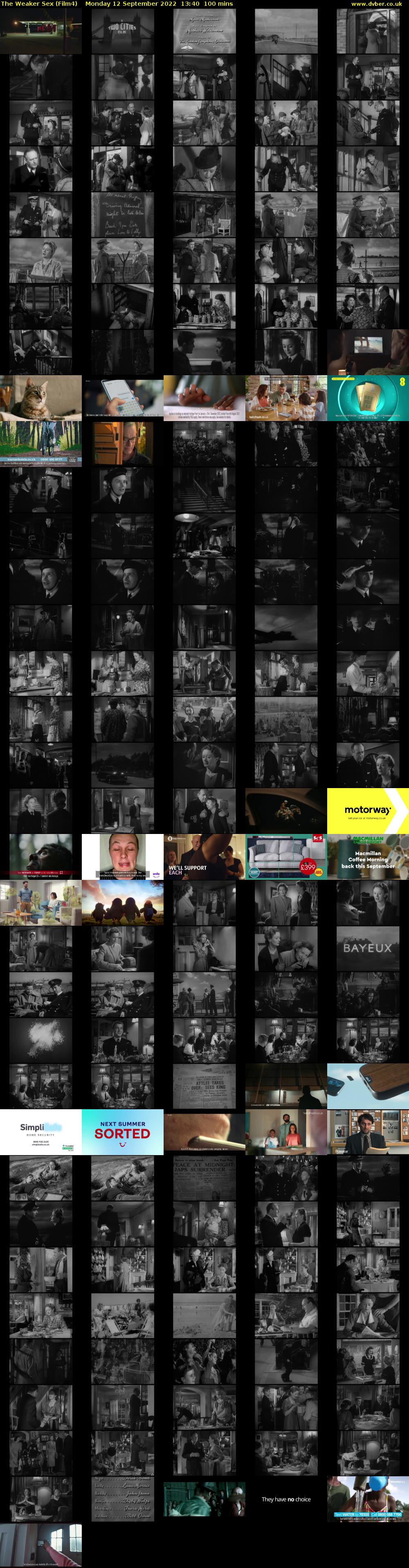 The Weaker Sex (Film4) Monday 12 September 2022 13:40 - 15:20