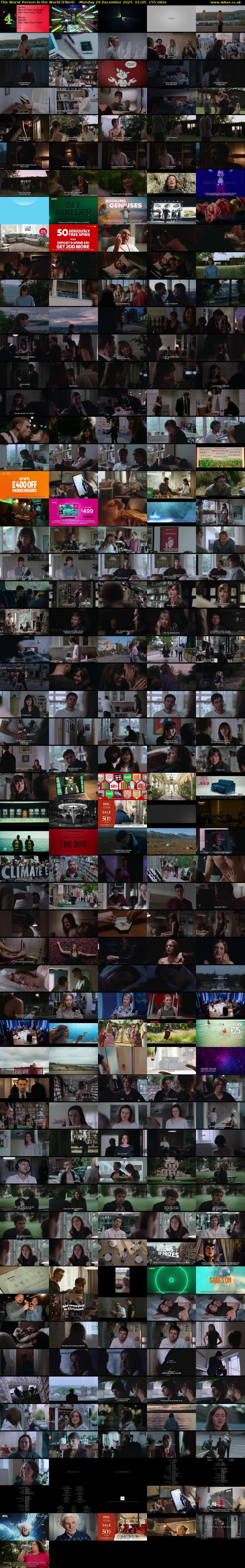 The Worst Person in the World (Film4) Monday 29 December 2025 01:05 - 03:40