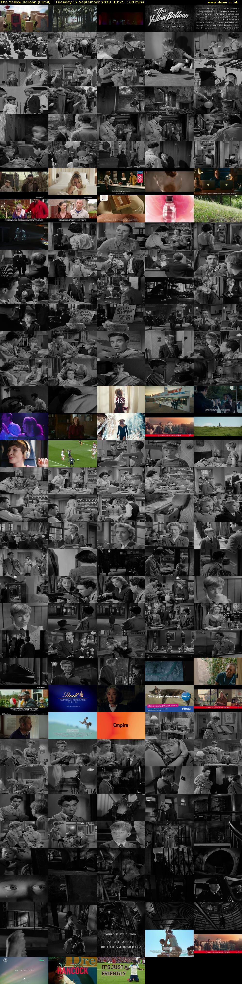 The Yellow Balloon (Film4) Tuesday 12 September 2023 13:25 - 15:05