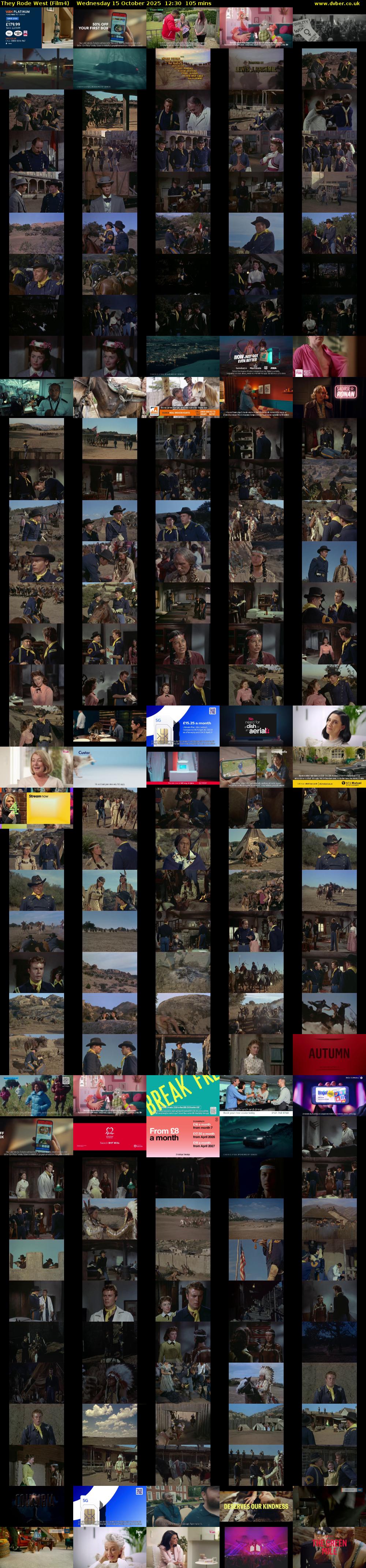 They Rode West (Film4) Wednesday 15 October 2025 12:30 - 14:15