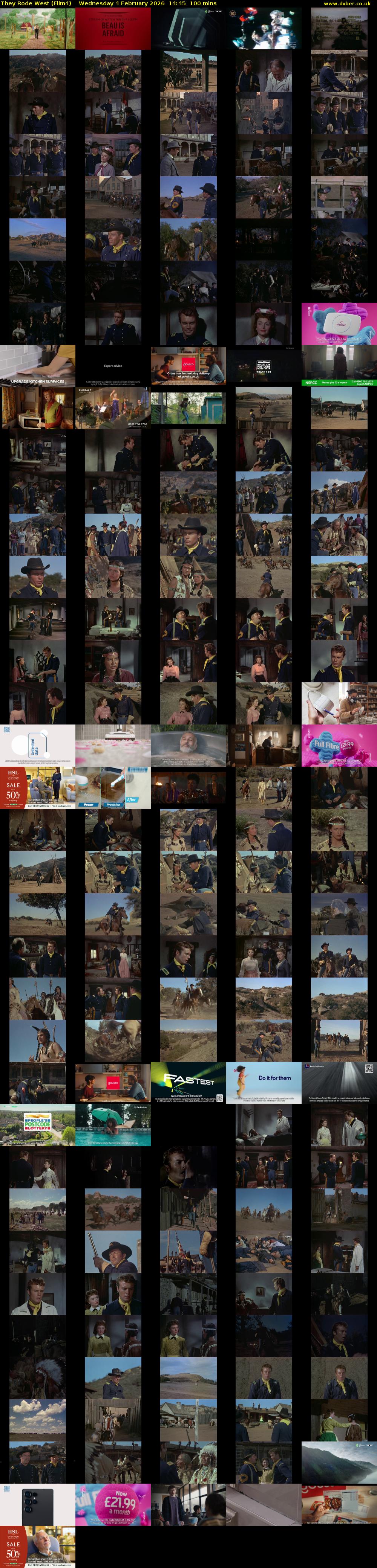 They Rode West (Film4) Wednesday 4 February 2026 14:45 - 16:25