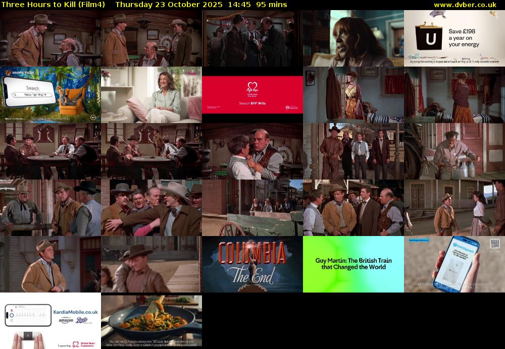 Three Hours to Kill (Film4) Thursday 23 October 2025 14:45 - 16:20