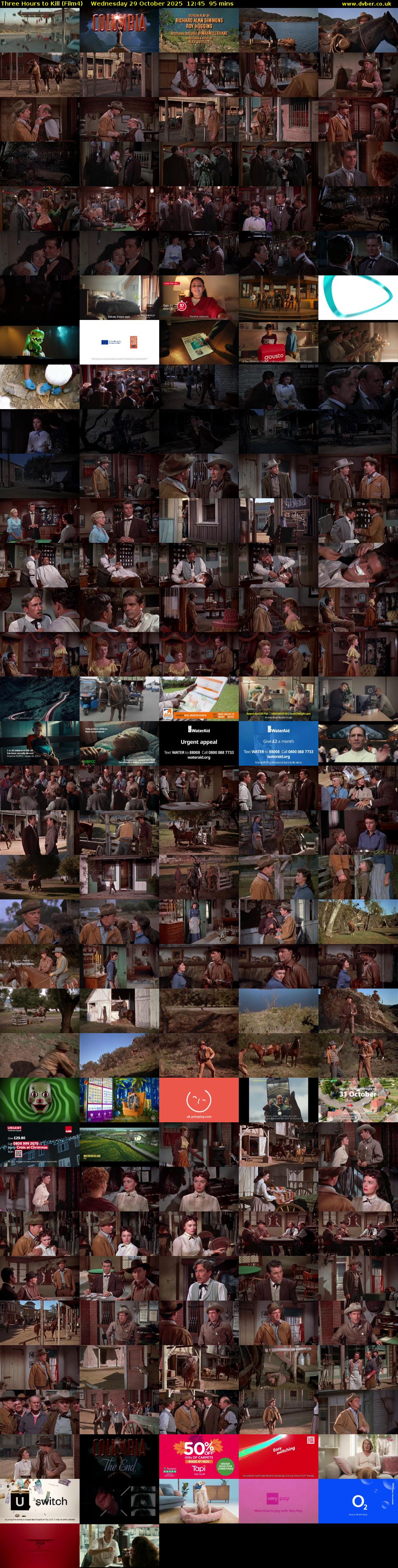 Three Hours to Kill (Film4) Wednesday 29 October 2025 12:45 - 14:20