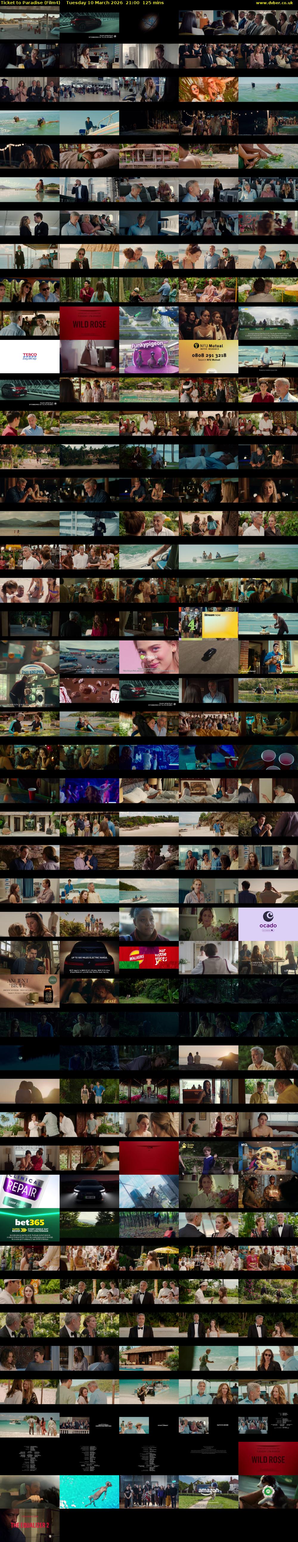 Ticket to Paradise (Film4) Tuesday 10 March 2026 21:00 - 23:05