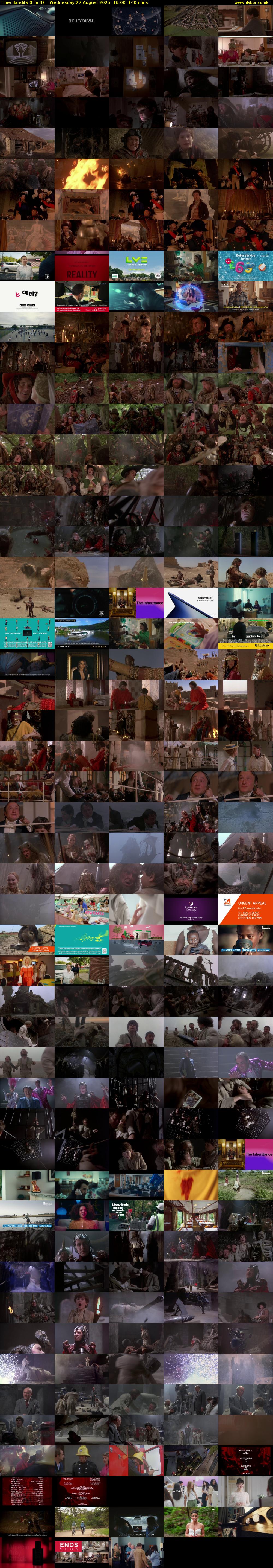 Time Bandits (Film4) Wednesday 27 August 2025 16:00 - 18:20