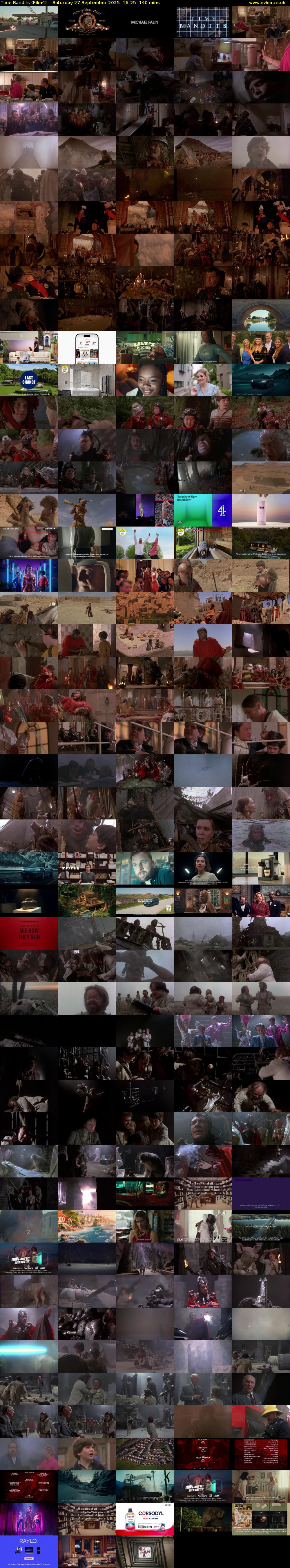 Time Bandits (Film4) Saturday 27 September 2025 16:25 - 18:45