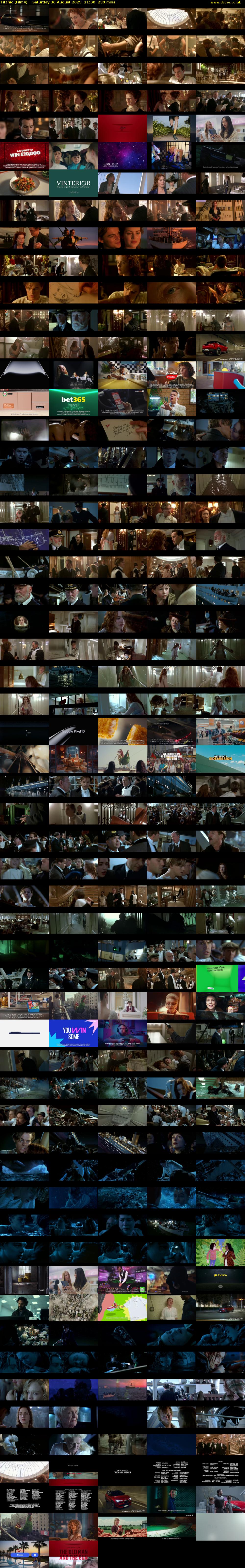 Titanic (Film4) Saturday 30 August 2025 21:00 - 00:50