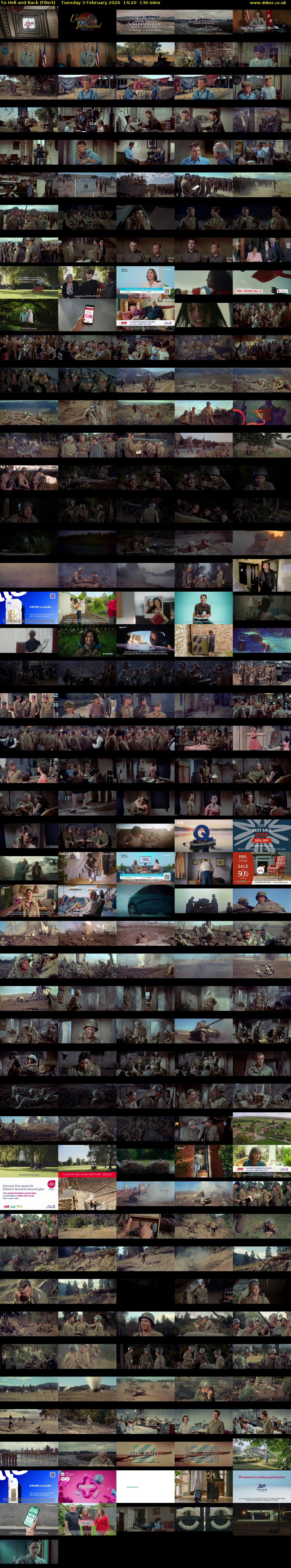 To Hell and Back (Film4) Tuesday 3 February 2026 14:20 - 16:30